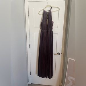 Velvet- mauve bridesmaid dress